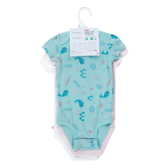 Pack de 3 Bodies Niña Blanco 9m